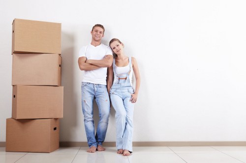 Removal team preparing for a move in Greenford