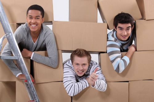 Preparing boxes and furniture for a man with van move in Greenford