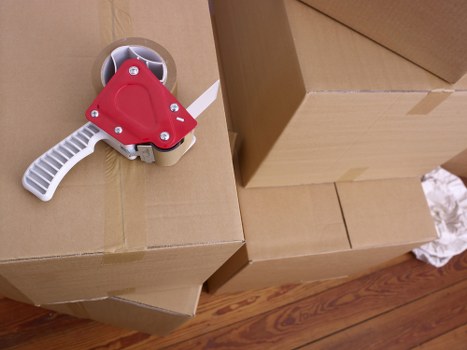 Professional removals van interior prepared for a local move