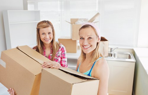 Loading household items into a moving van in Greenford