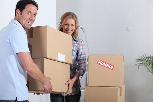 Local Greenford moving service preparing items for delivery